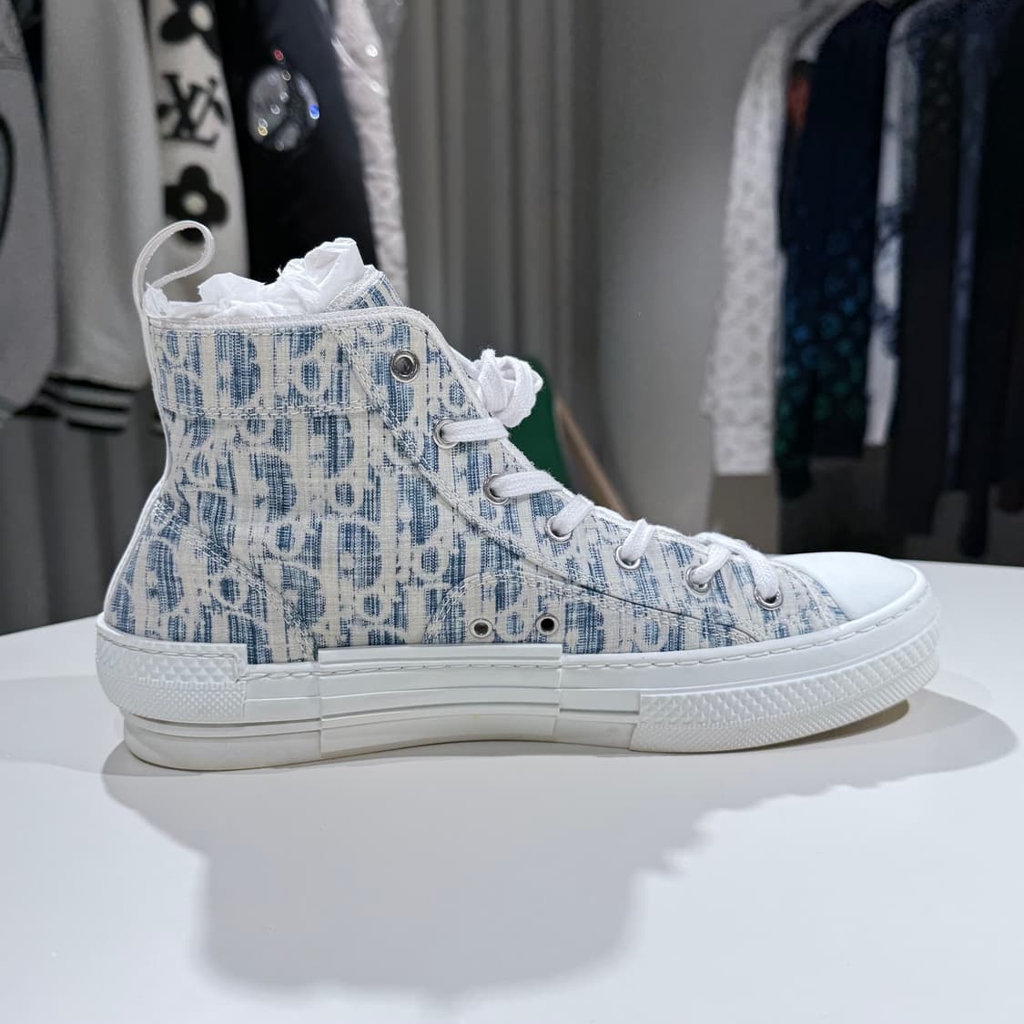 42 / 디올 B23 오블리크 하이탑 데님 스니커즈 상품이미지5