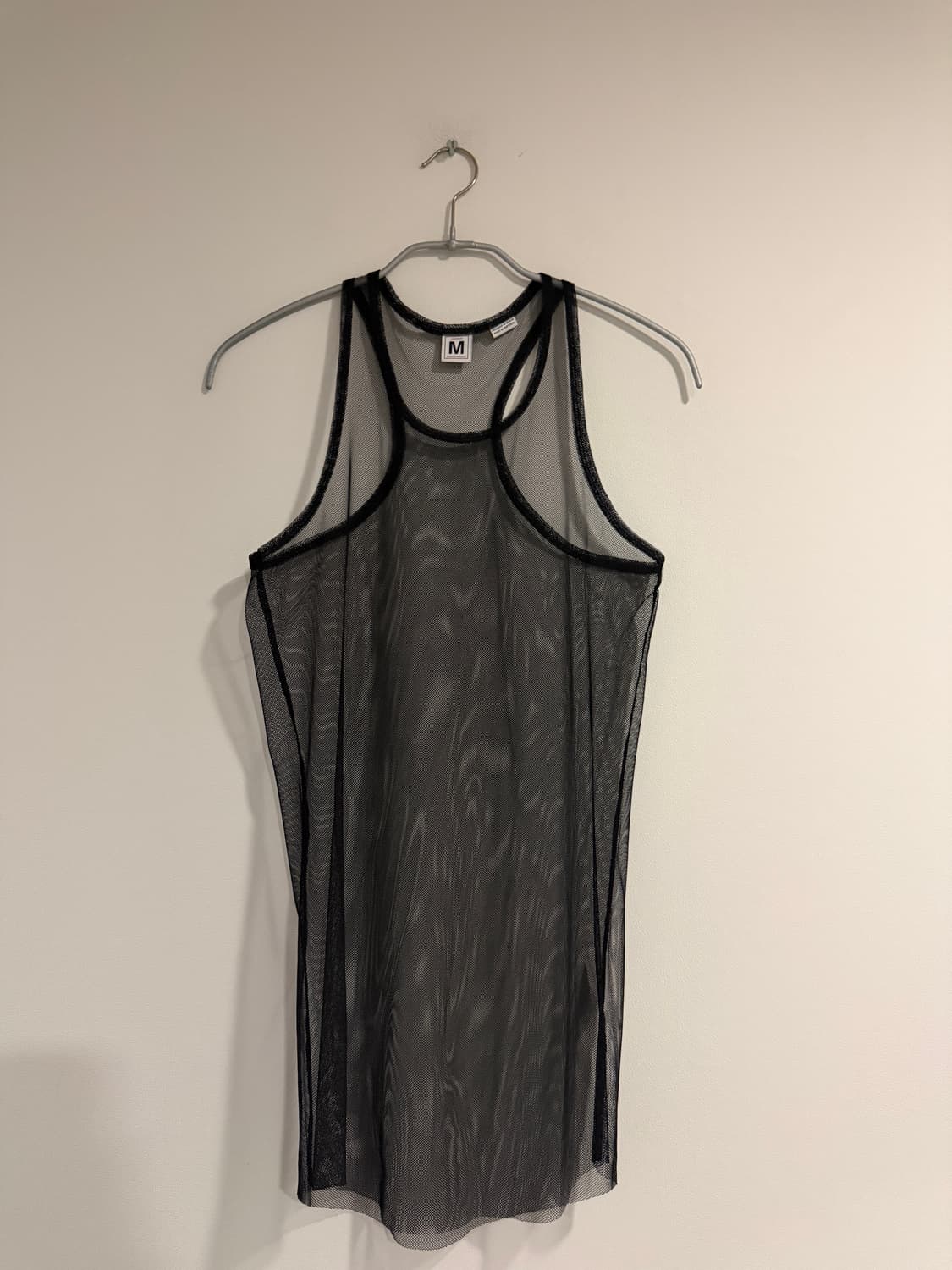 RANDOM IDENTITIES 블랙 메쉬 슬리브리스 탱크탑 상품이미지2