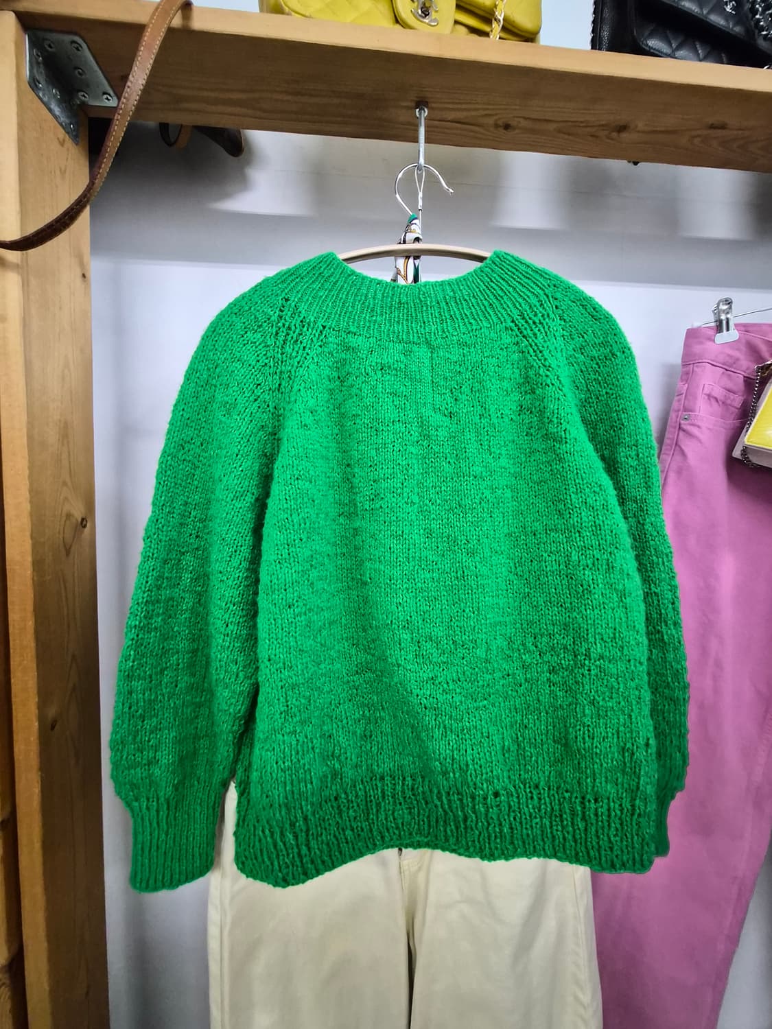 그린 핸드메이드 봄니트. 임블리 파스텔 면팬츠 상품이미지5