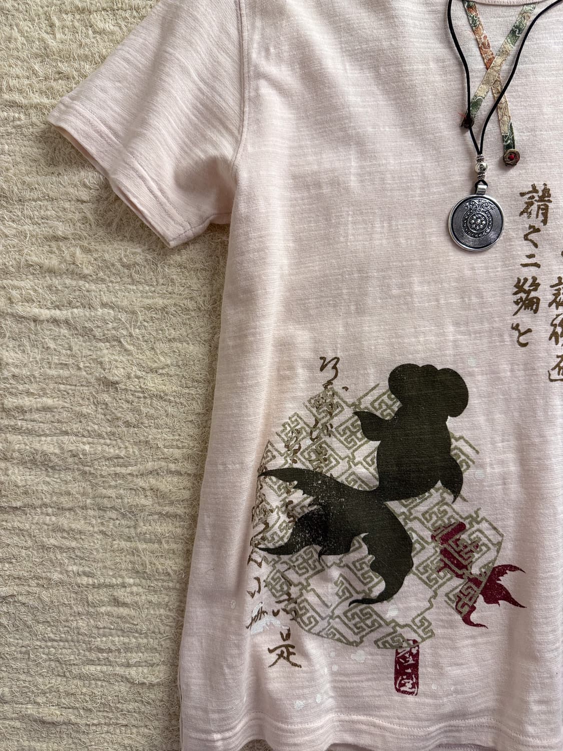 100% Cotton Wood Button T-shirt 0125 상품이미지3