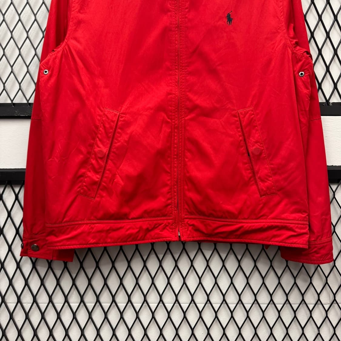 00s 폴로 랄프로렌 해링턴 자켓 안감 플리스 디테일 레드 상품이미지4