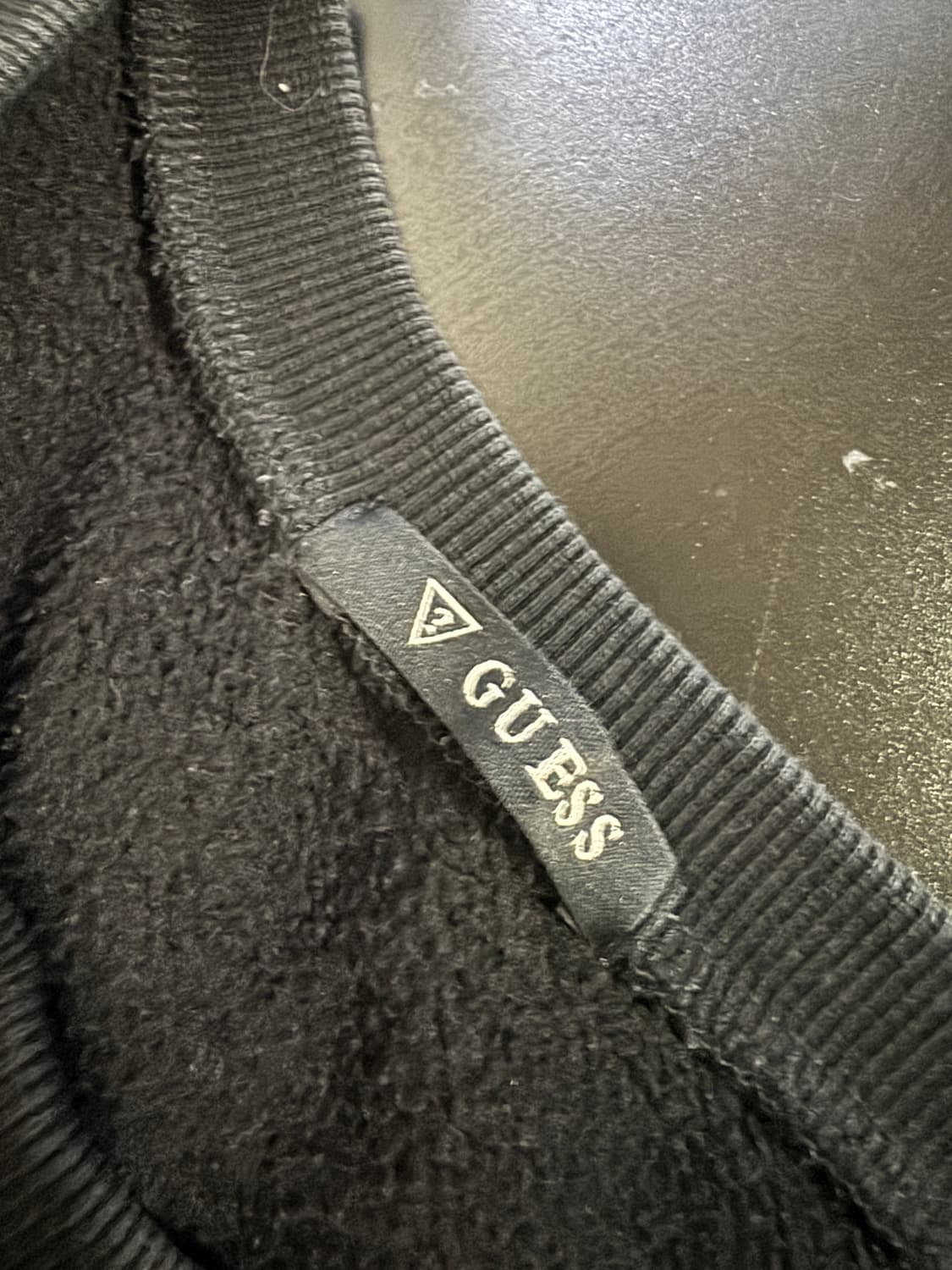 게스 Guess 빅 로고 오버핏 맨투맨 2XL 블랙 상품이미지3