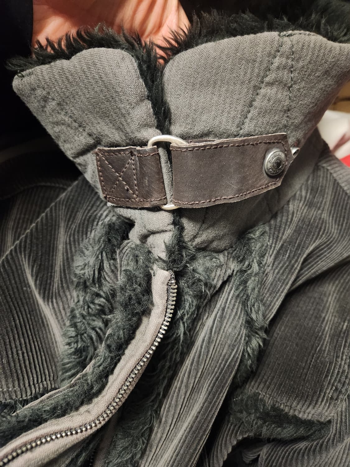 00s 캘빈클라인 시어링 코듀로이 무스탕 XL 상품이미지6