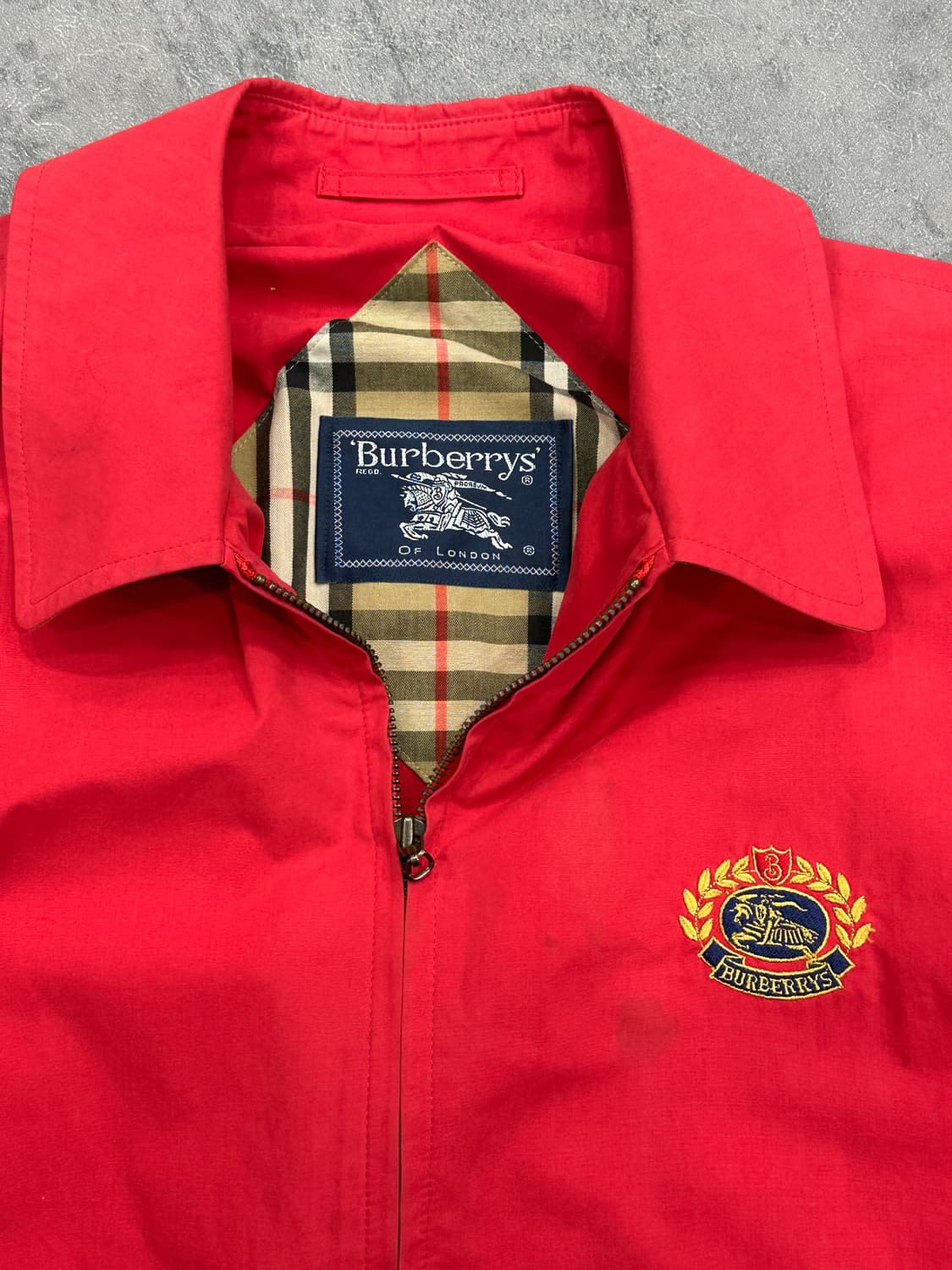 버버리 90s 크레스트 로고 블루종 자켓 상품이미지4