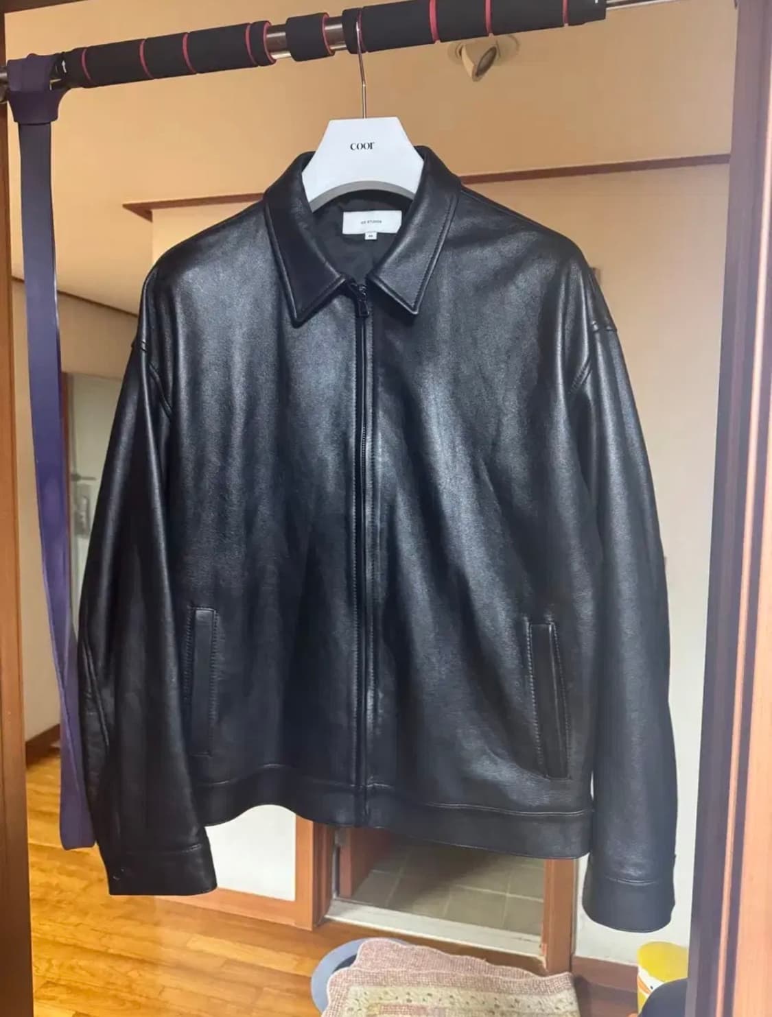 오엑스 스튜디오 오버사이즈 싱글 레더 자켓 (램스킨) 48사이즈 상품이미지2