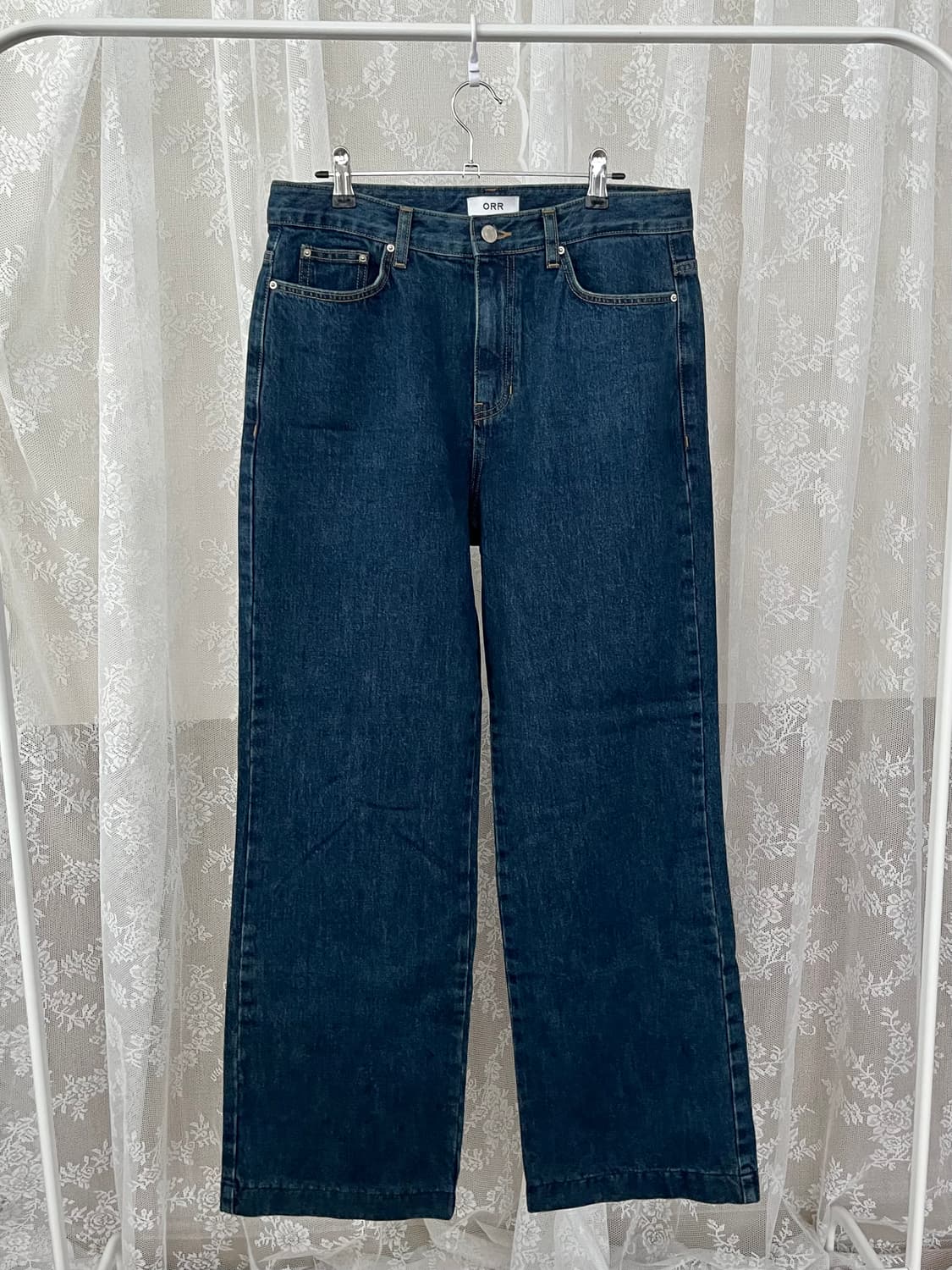 L) 오르 ORR 스트레이트 와이드 데님 청바지 진청 상품이미지1