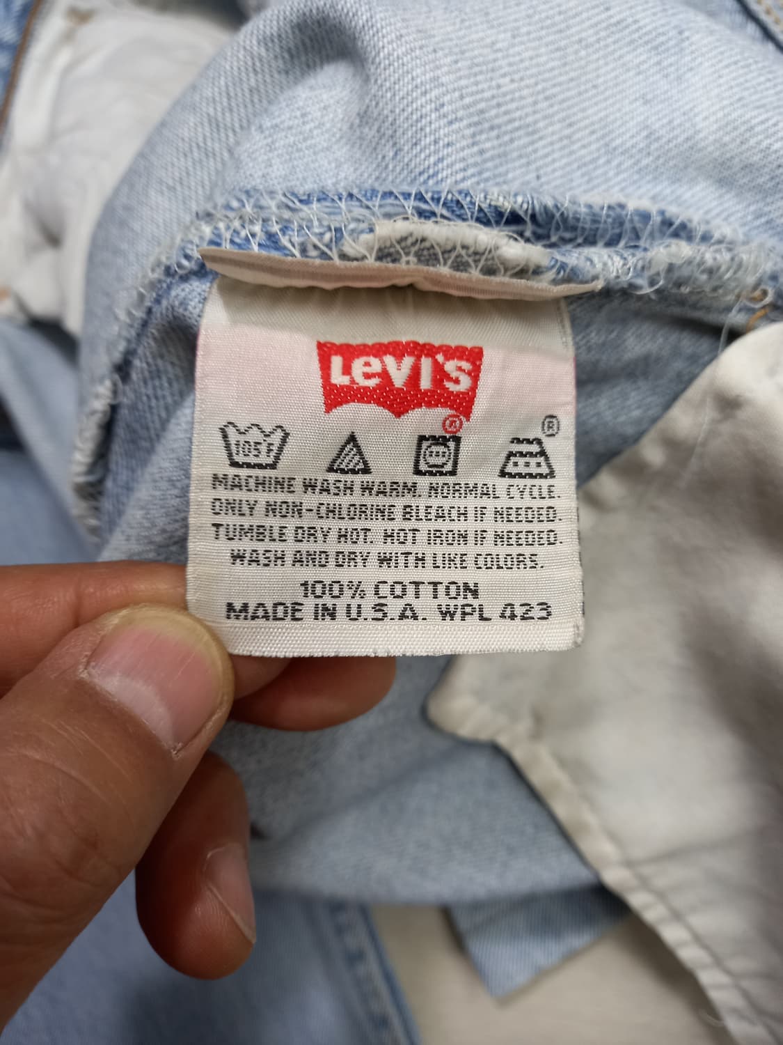 31 90's 리바이스501 여성용 일자진 연청 31-474 상품이미지8