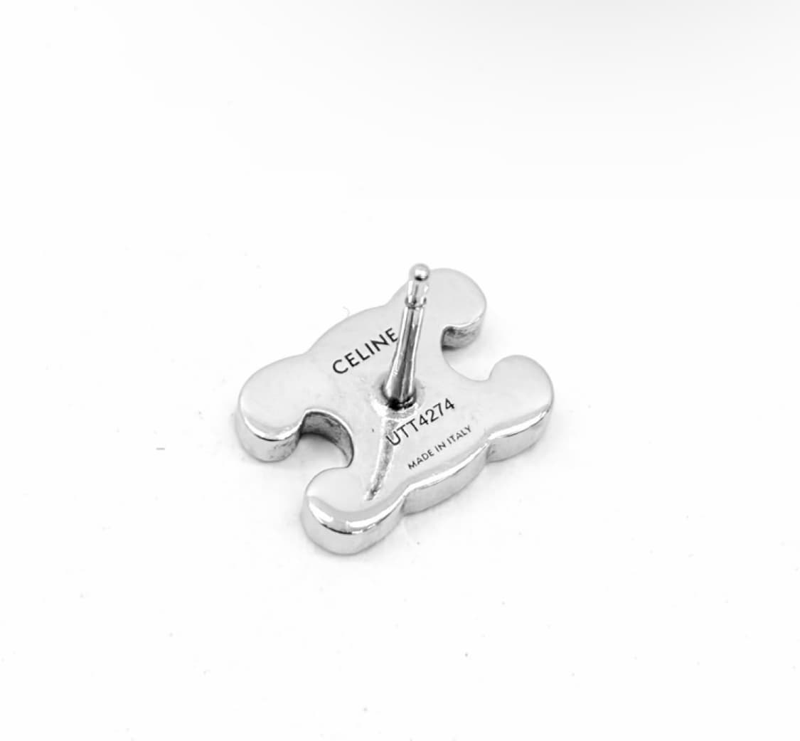 OS] 셀린느 여성 트리옹프 라인스톤 크리스탈 귀걸이 이어링 피니쉬 실버 상품이미지5