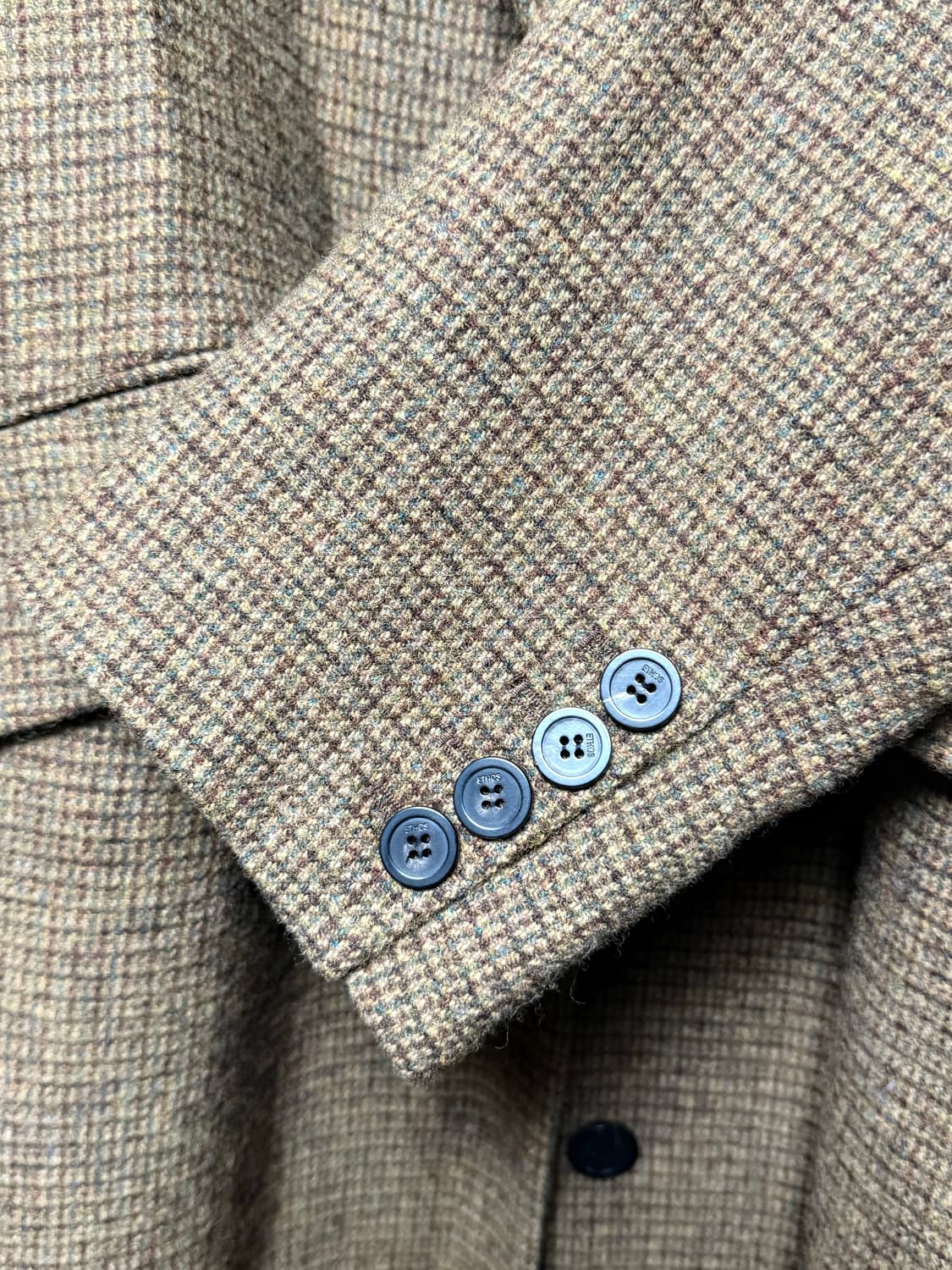 에토스 브라운체크 롱코트 상품이미지7