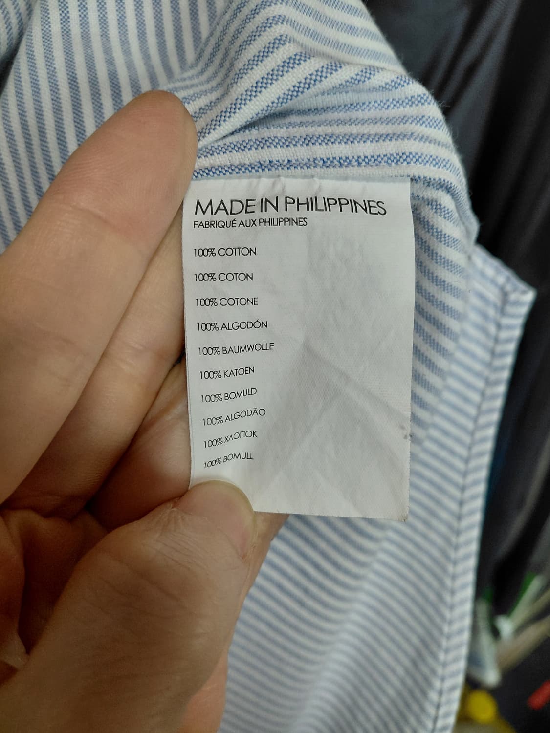 [클럽모나코]슬림핏 옥스포드 스트라이프 셔츠 M(100)사이즈 상품이미지6