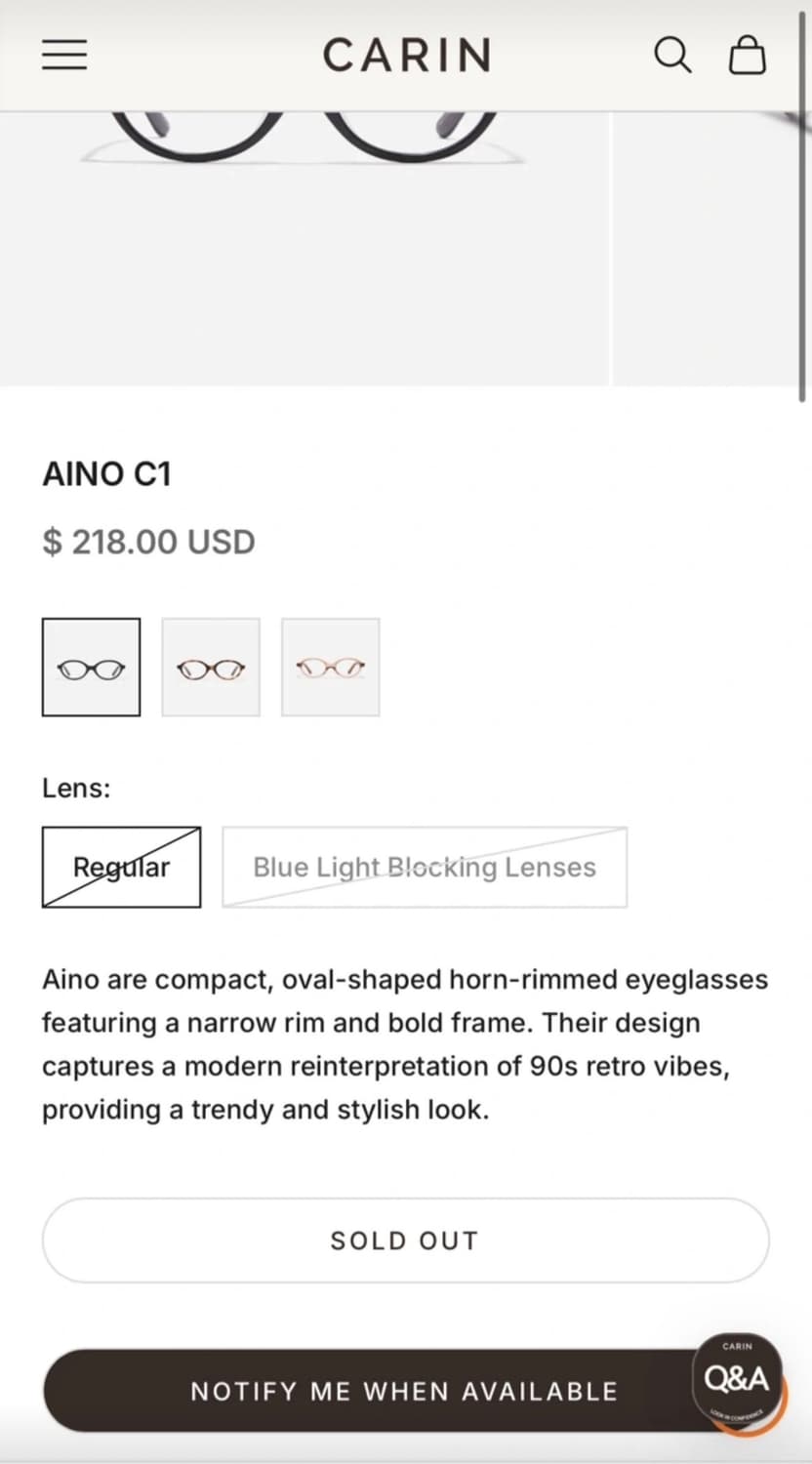 뉴진스 안경 카린 Aino C1 상품이미지3