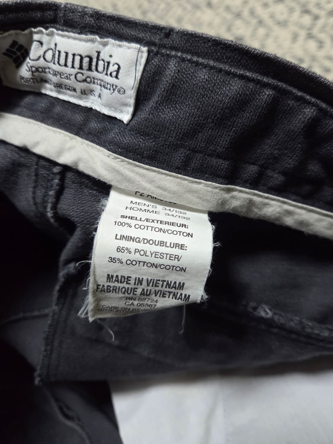 콜롬비아 Columbia 코튼 카고 팬츠 차콜 34x32 상품이미지4