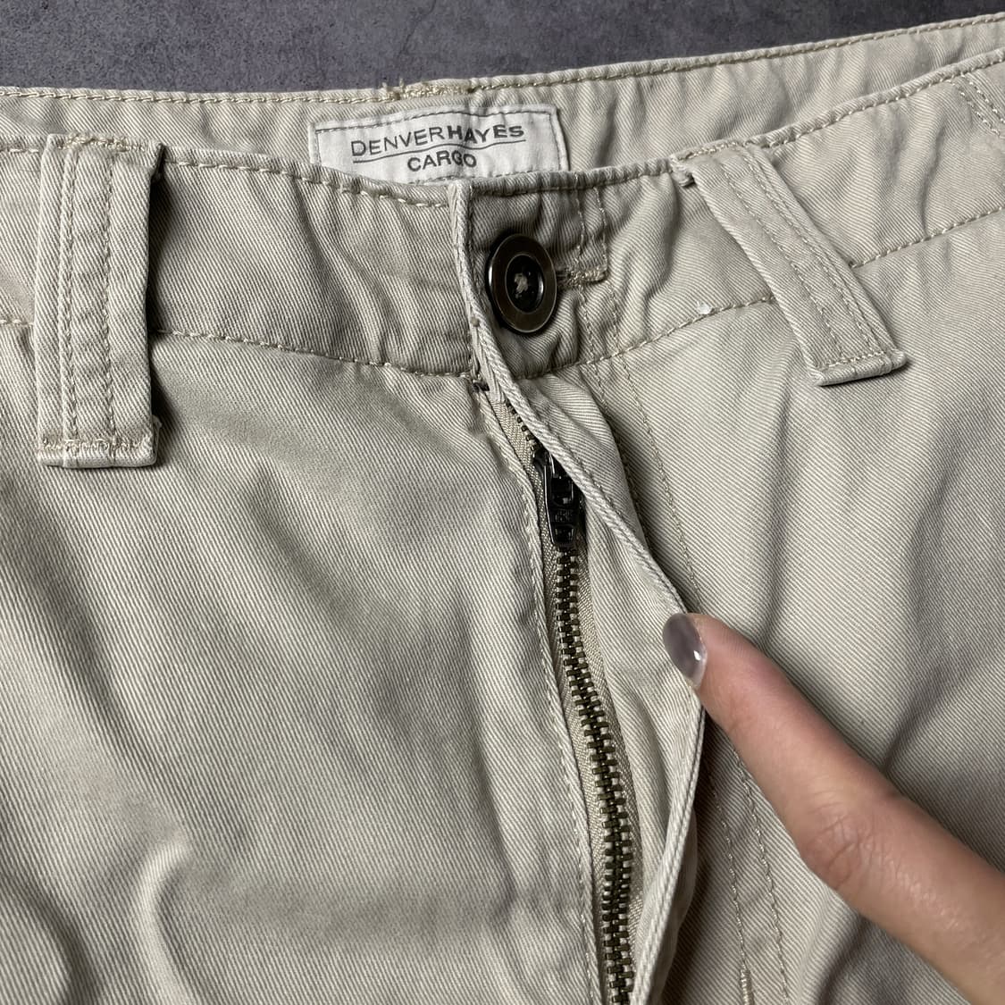 DENVER HAYES 빈티지 베이지 카고 하프 팬츠 A00773 상품이미지3