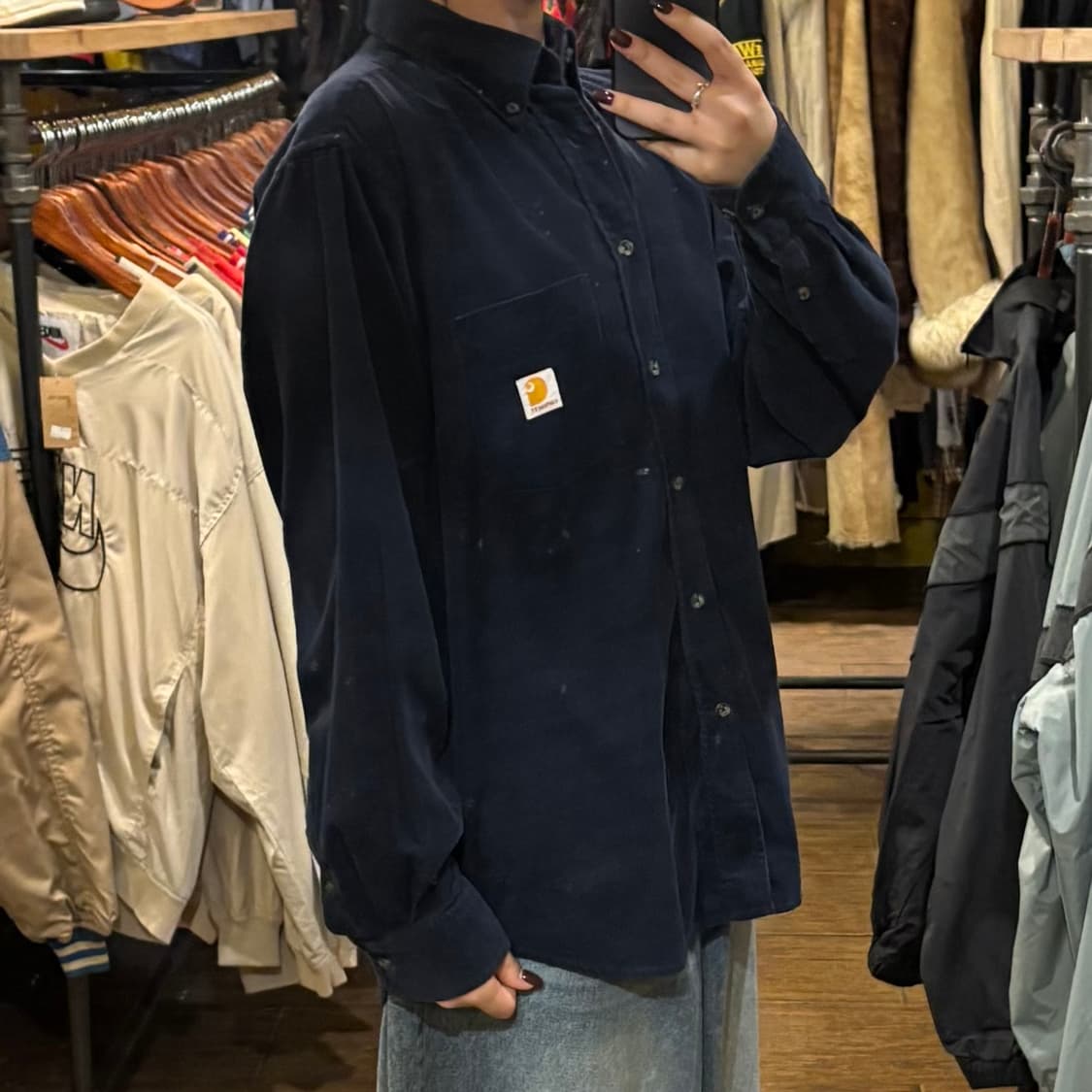 [HI] Carhartt 칼하트 코듀로이 긴팔셔츠 네이비 상품이미지4