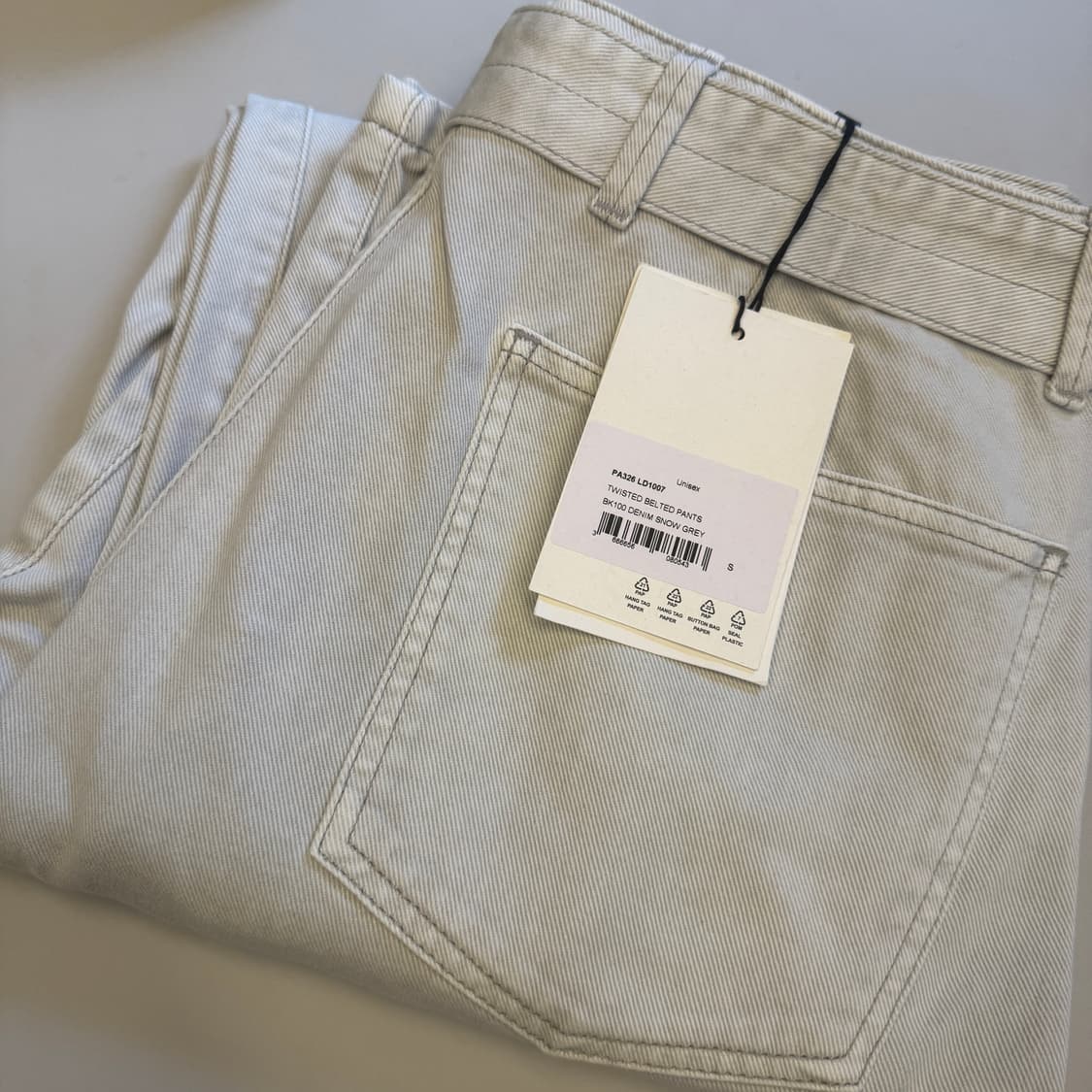 르메르 / 트위스티드 벨티드 팬츠 스노우그레이 / S 상품이미지4