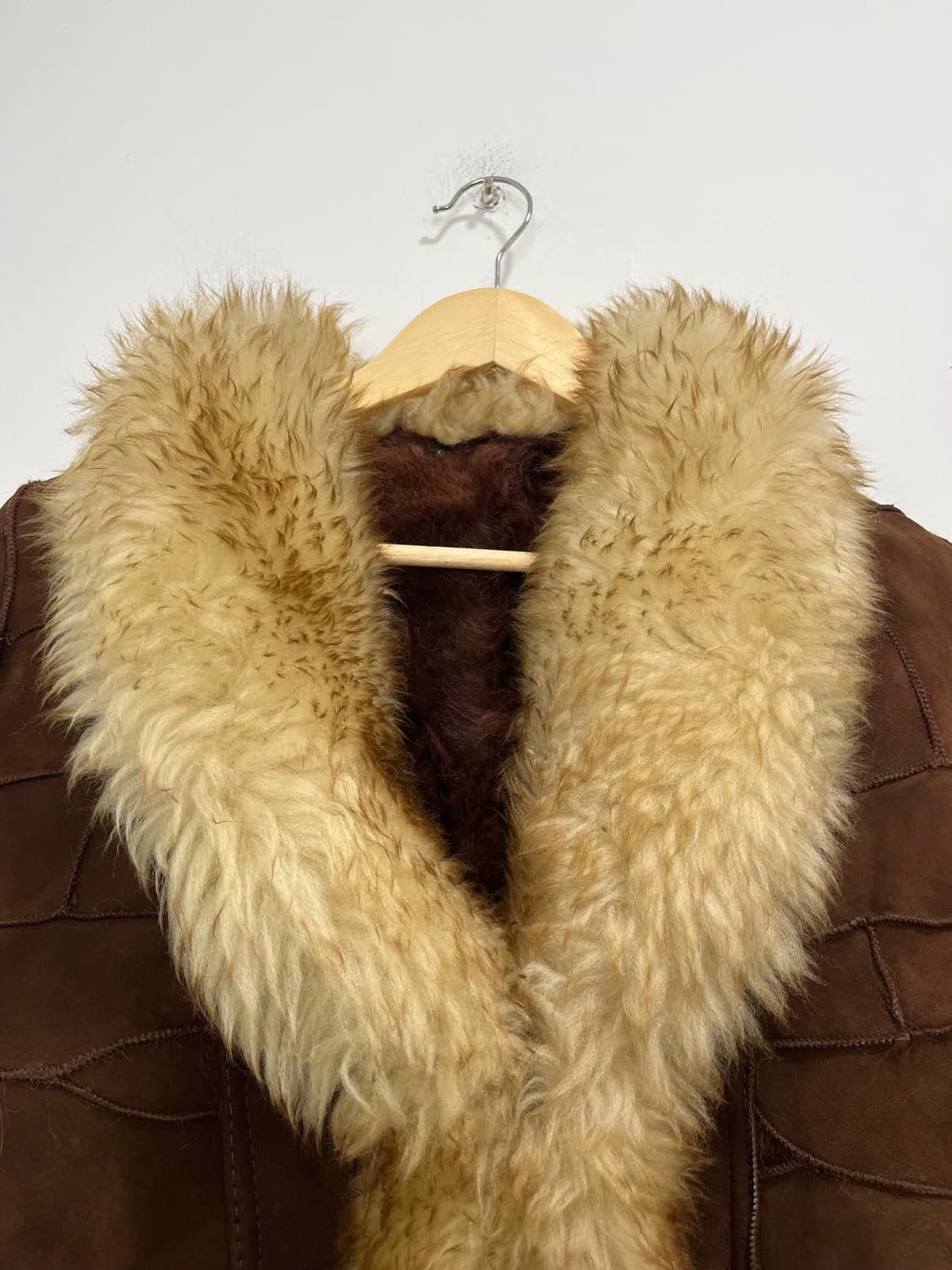 일본 빈티지 갸루 브라운 퍼 무스탕 코트 상품이미지4