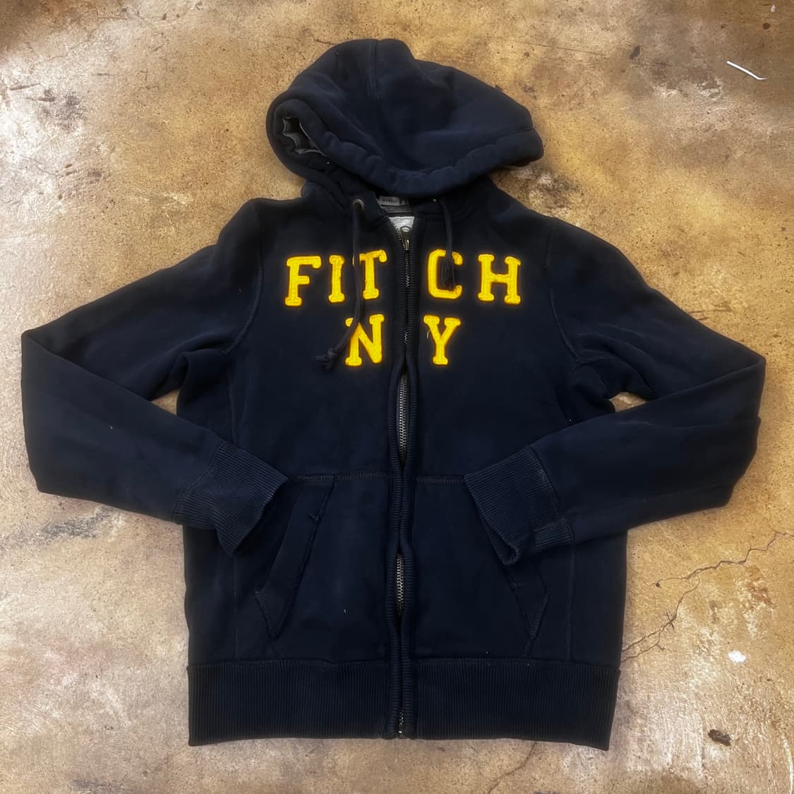 블랙 옐로우 아베크롬비 후드집업 상품이미지2