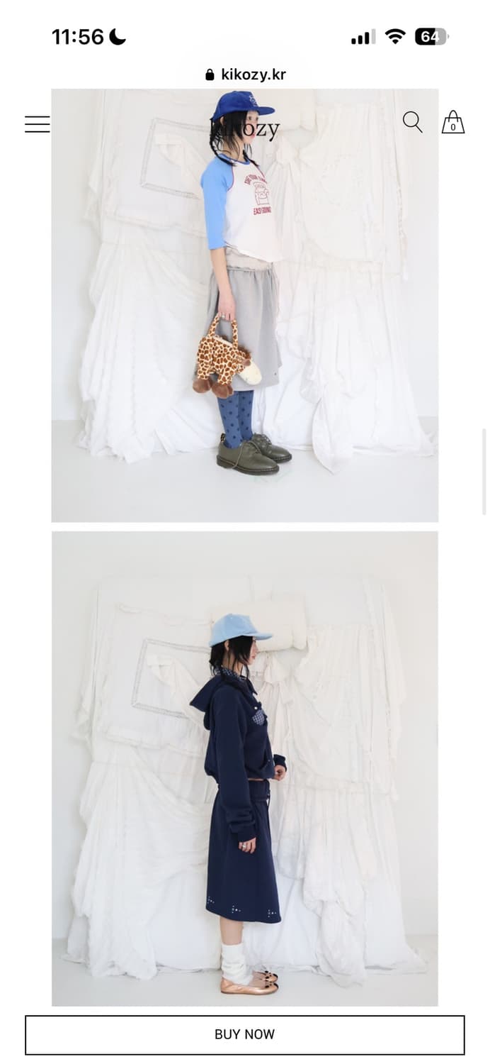 Kikozy 키코지 stud pleated skirt 그레이 상품이미지3