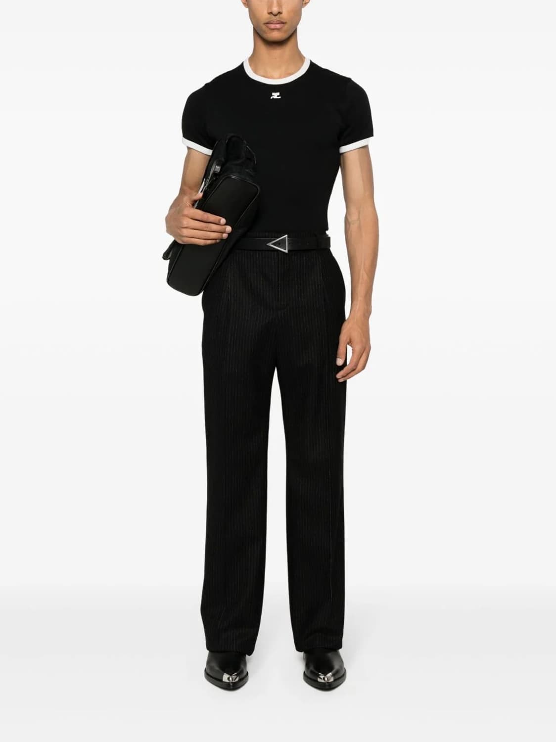 Courreges 꾸레쥬 리에디션 범피 콘트라스트 티셔츠 블랙 [XL] 상품이미지2