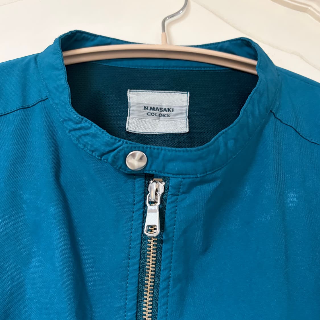 N.MASAKI COLORS 청록 바이커 자켓  빈티지 상품이미지3