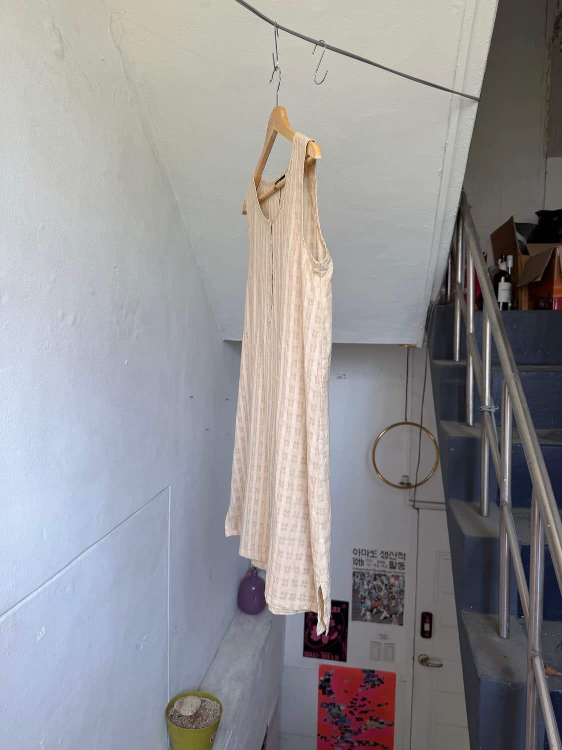 페어리 격자 일자 원피스 상품이미지5