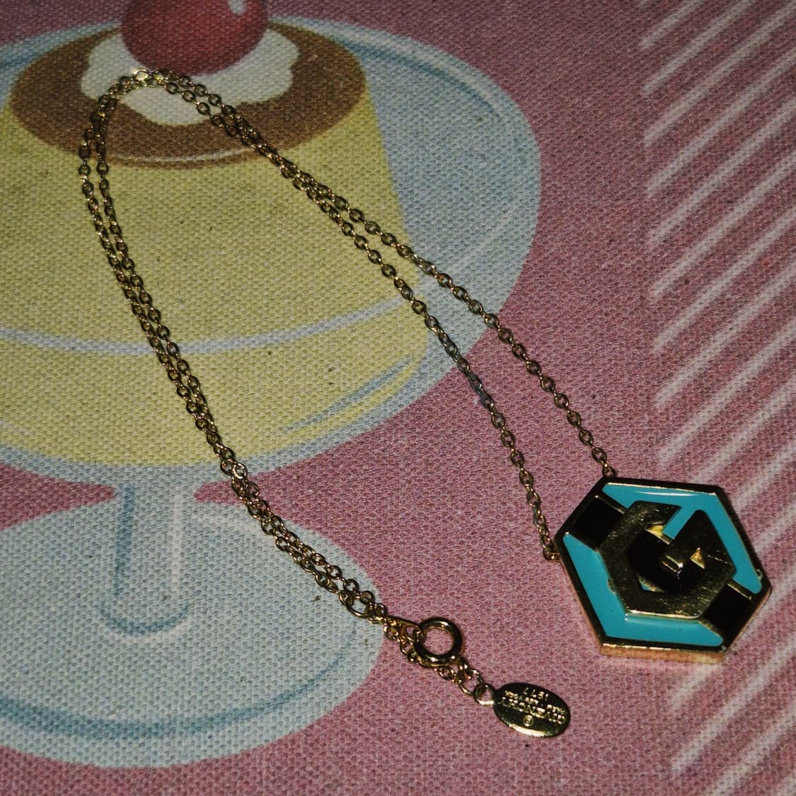 77s 프랑스 지방시 비쥬 육각 인레이 목걸이 상품이미지7