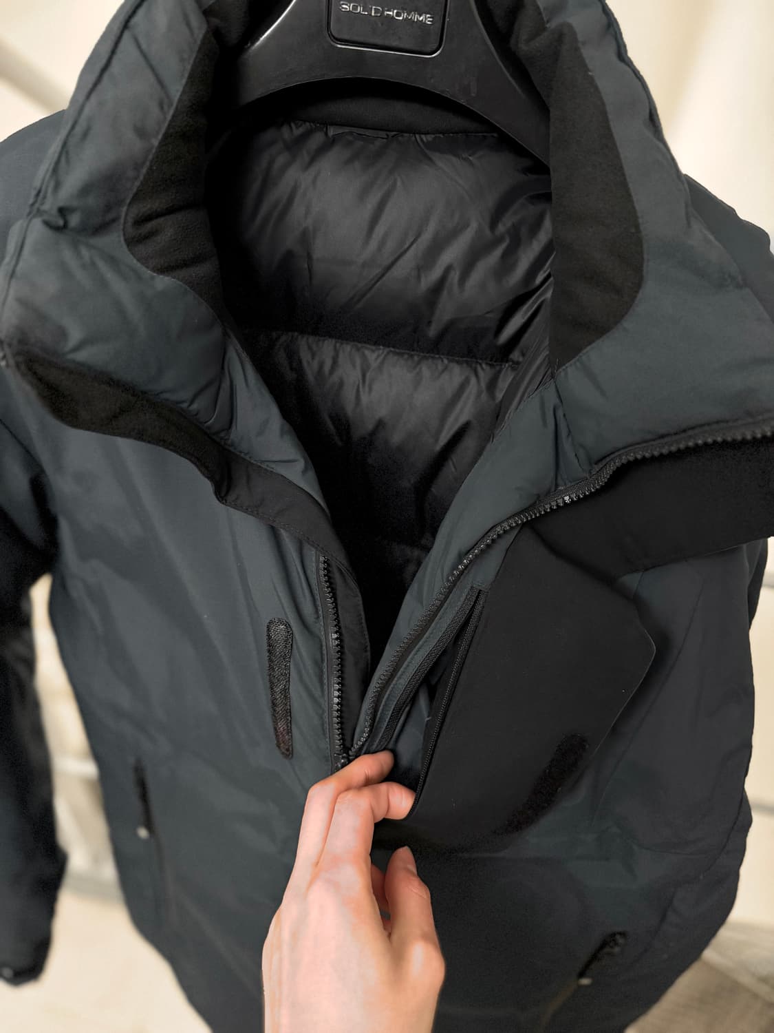 살로몬 [백화점.정품] 플랩 패딩 구스다운 거위 L(100ㅡ103) 그레 상품이미지4