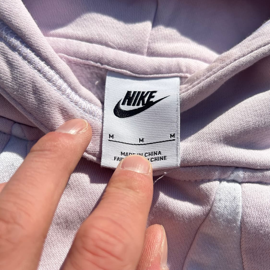 나이키 핑크 배색 후드티 상품이미지4