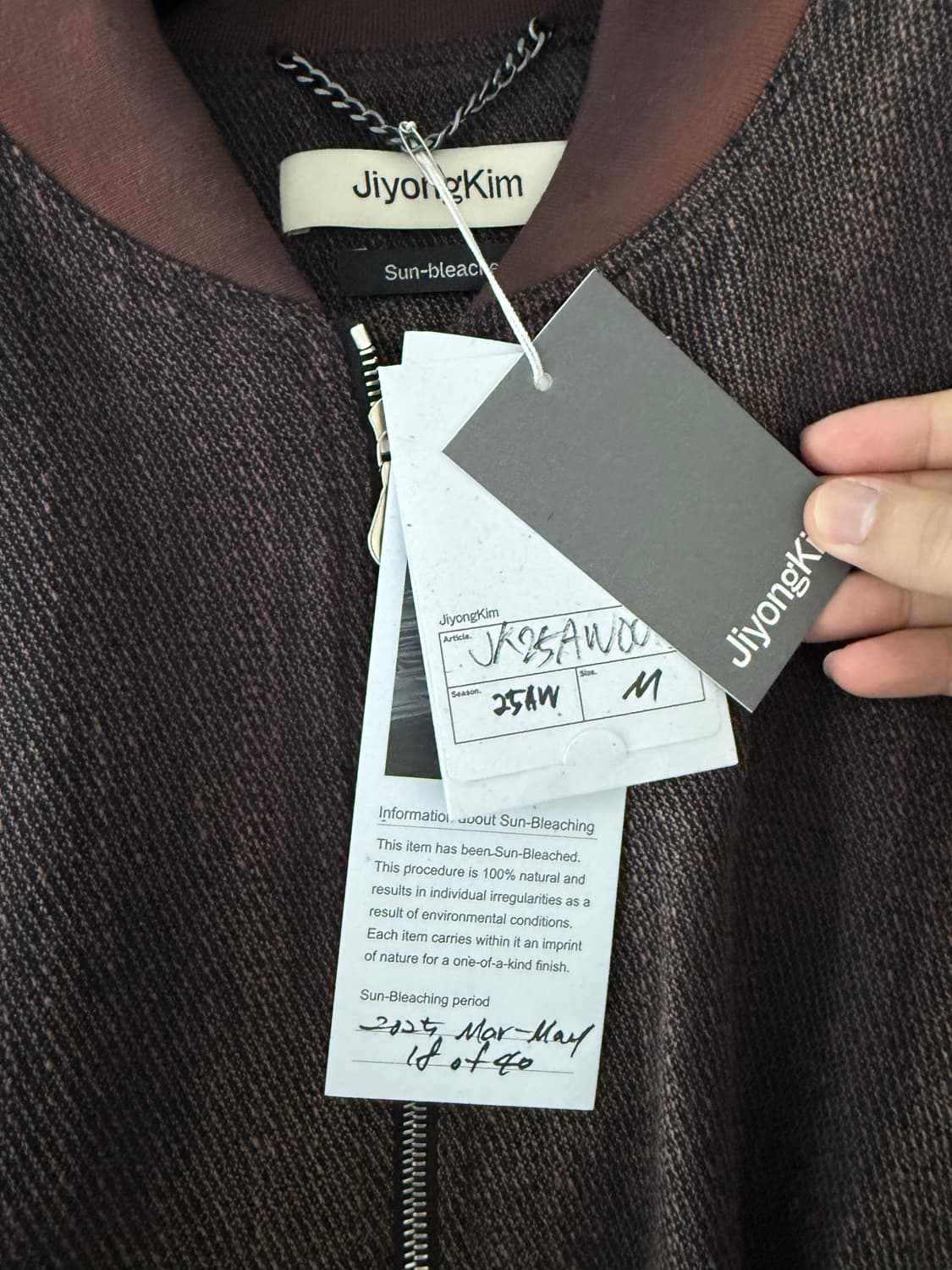 [M] 지용킴 25AW 선블리치 봄버자켓 상품이미지5