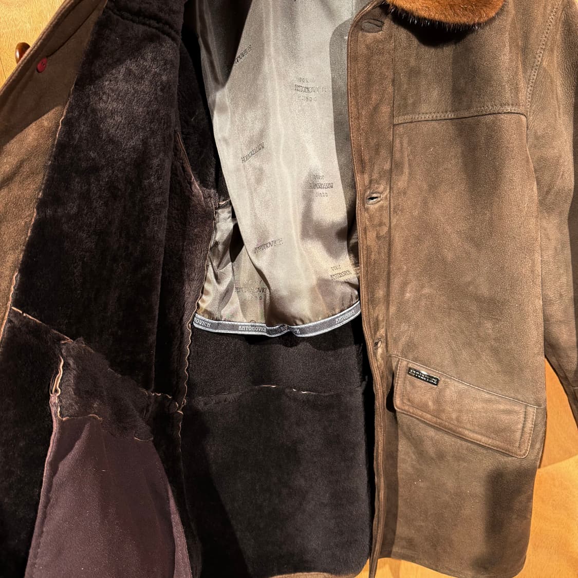 진도모피 밍크 양가죽 양털 무스탕 자켓 L 105 상품이미지7