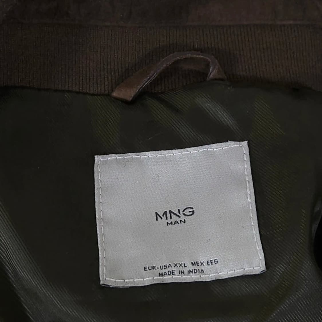 110 MNG 망고 염소가죽 스웨이드 레더 자켓 브라운 상품이미지6