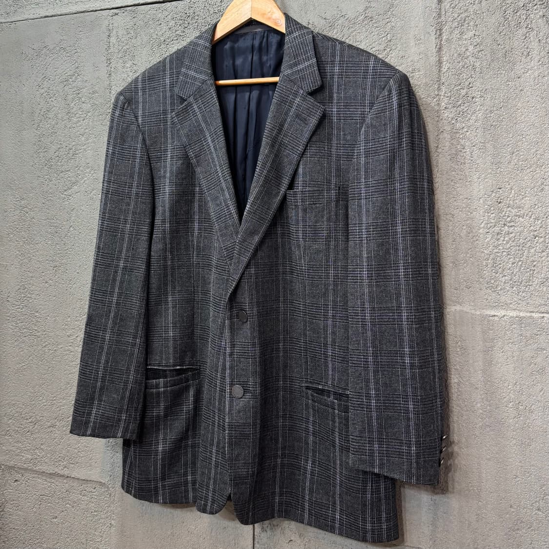 베르사체 클래식 투버튼 체크 블레이저 자켓 (XL)  상품이미지1