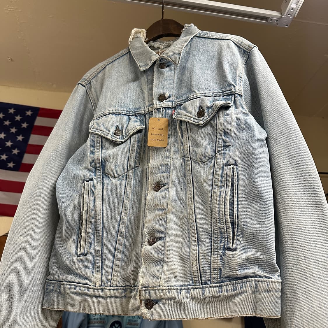 80s USA 리바이스 70505 데님 트러커 상품이미지3
