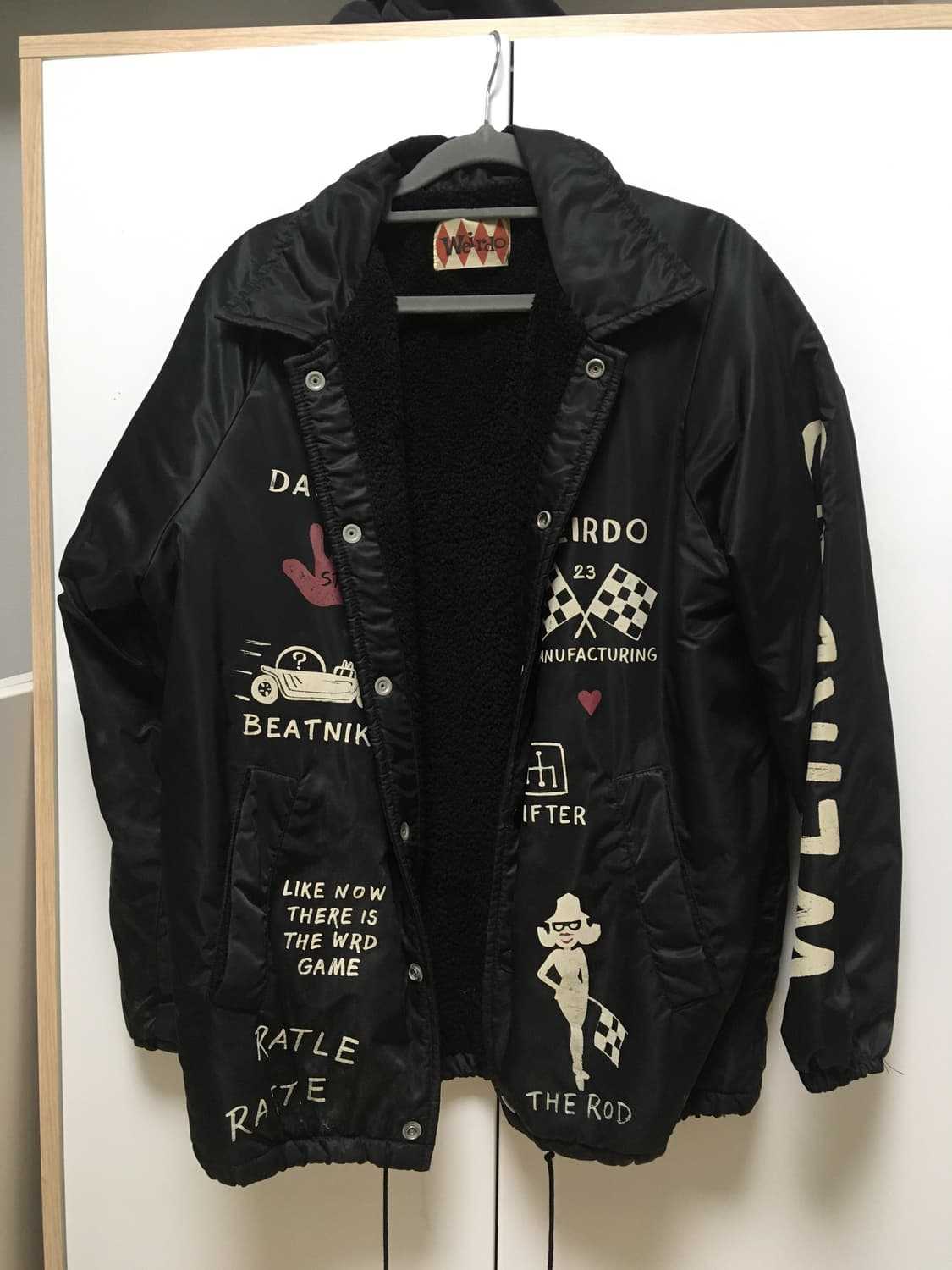 Weirdo 위얼도 빈티지 블랙 나일론 디테일 자켓 상품이미지1