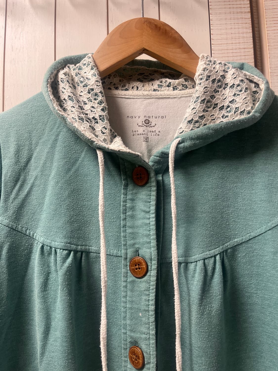 모리걸 하구미 후드집업 민트색 후드집업 상품이미지3