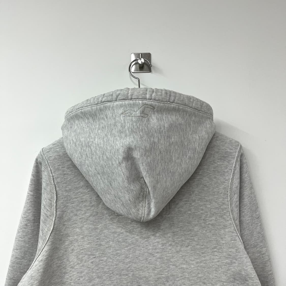 홀리스터 자수로고 멜란지그레이 후드집업 상품이미지5