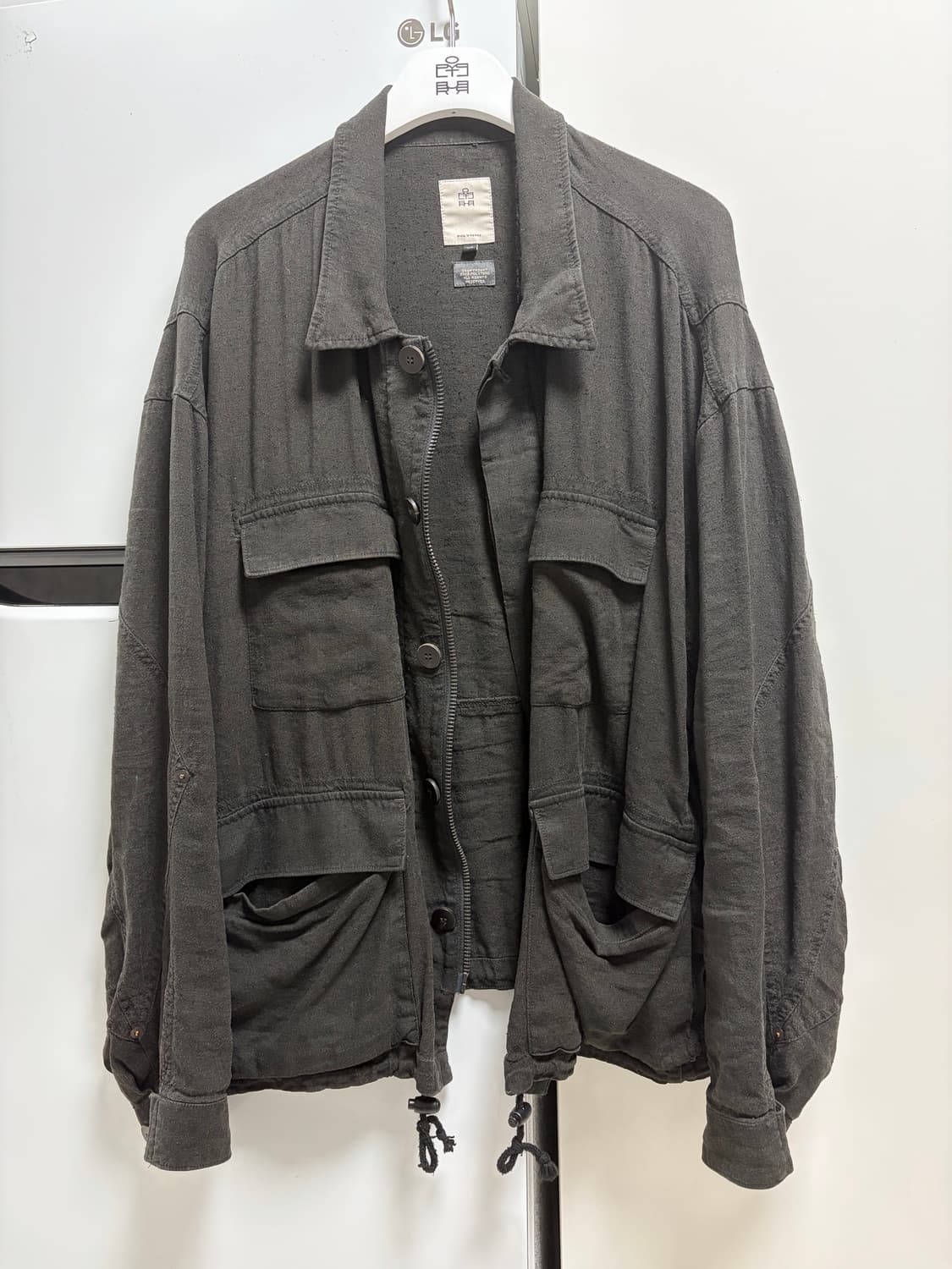 4) 초판 폴리테루 린넨 자켓 블랙 상품이미지2