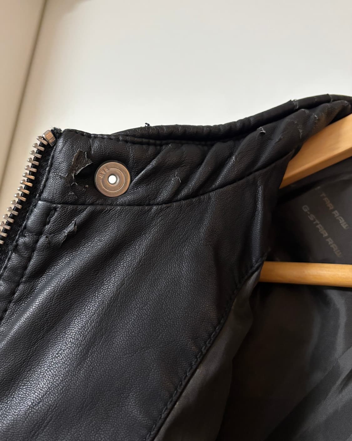 (XL) 지스타로우 코티드 퀼팅 자켓 (레더 이펙트) 상품이미지3