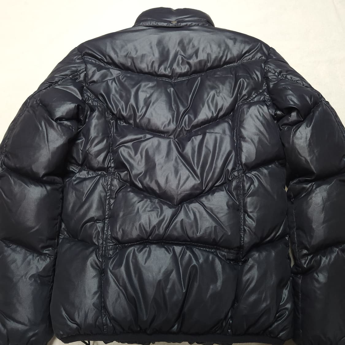 [S] 디젤 네이비 니일론 남여 숏패딩 (~90) 상품이미지4