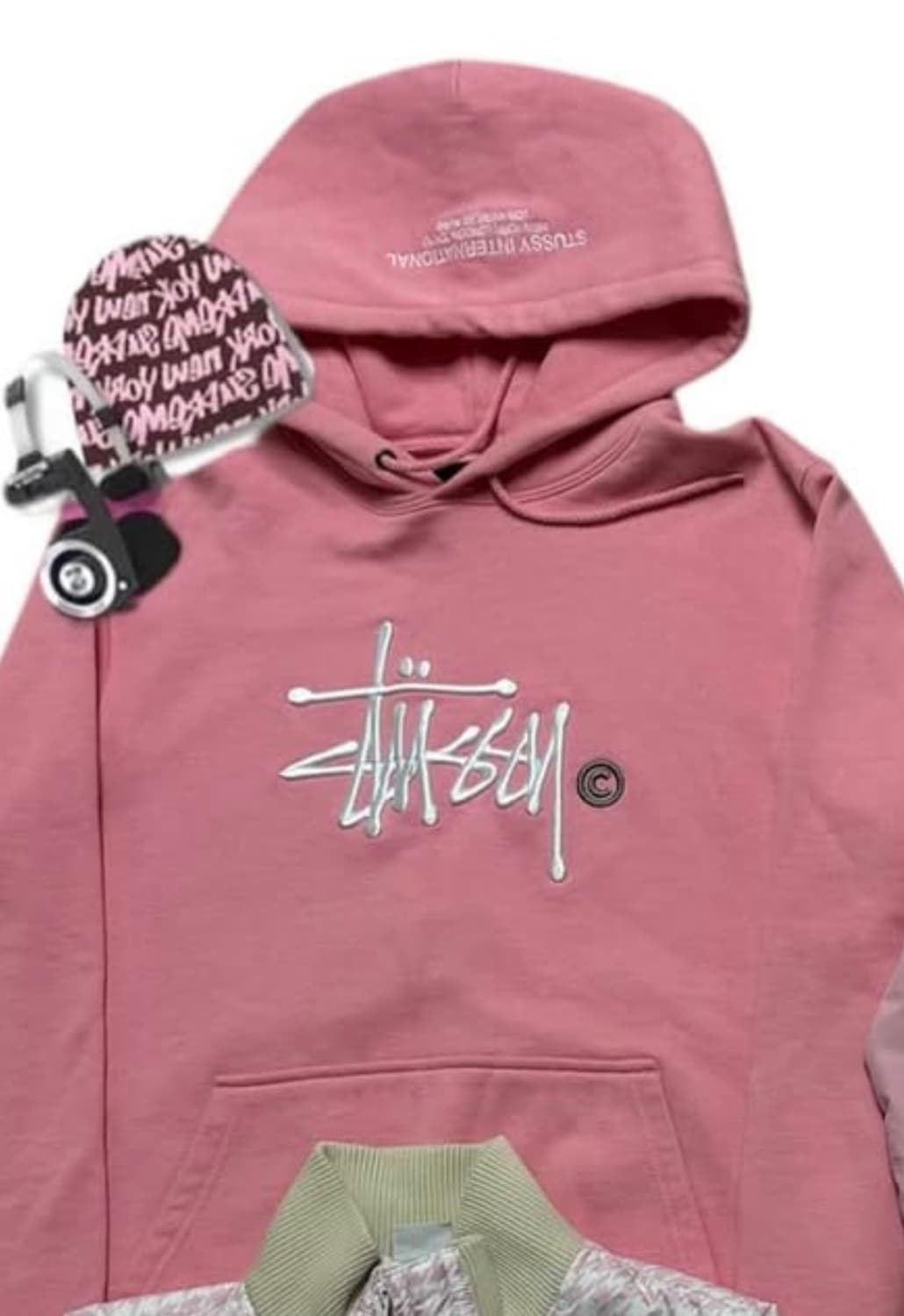 스투시딸기우유기모후드티 상품이미지1