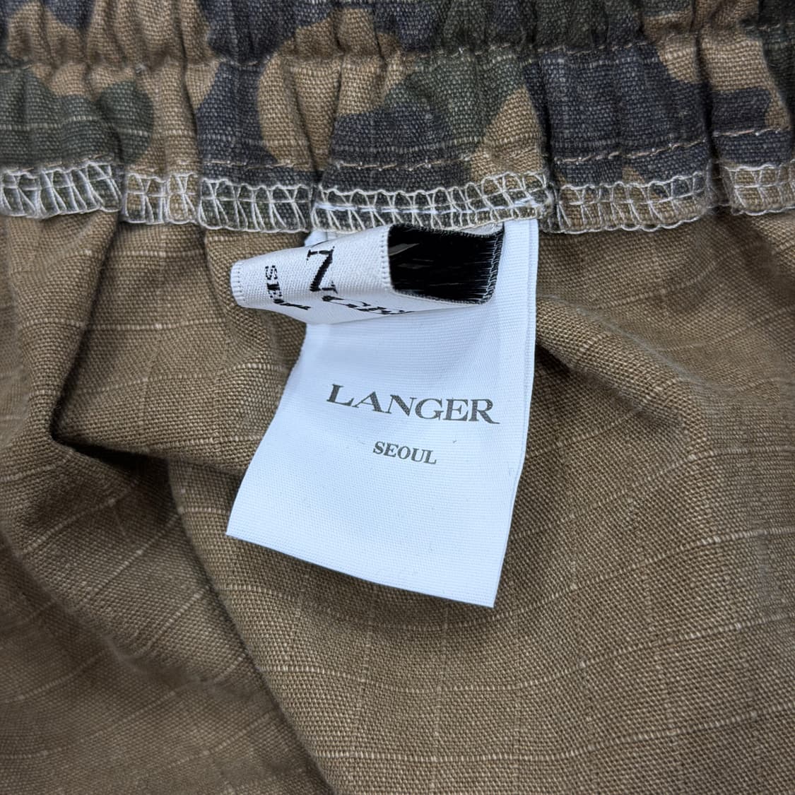 랑거 빈티지 밀리터리 카모 벌룬 와이드 팬츠 바지 상품이미지4