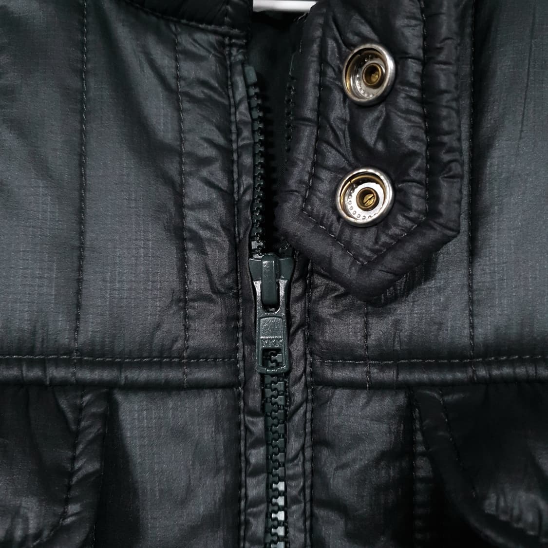 S) 디젤 유틸리티 포켓 지퍼 디테일 라이더 경량 패딩 자켓 올리브 상품이미지7