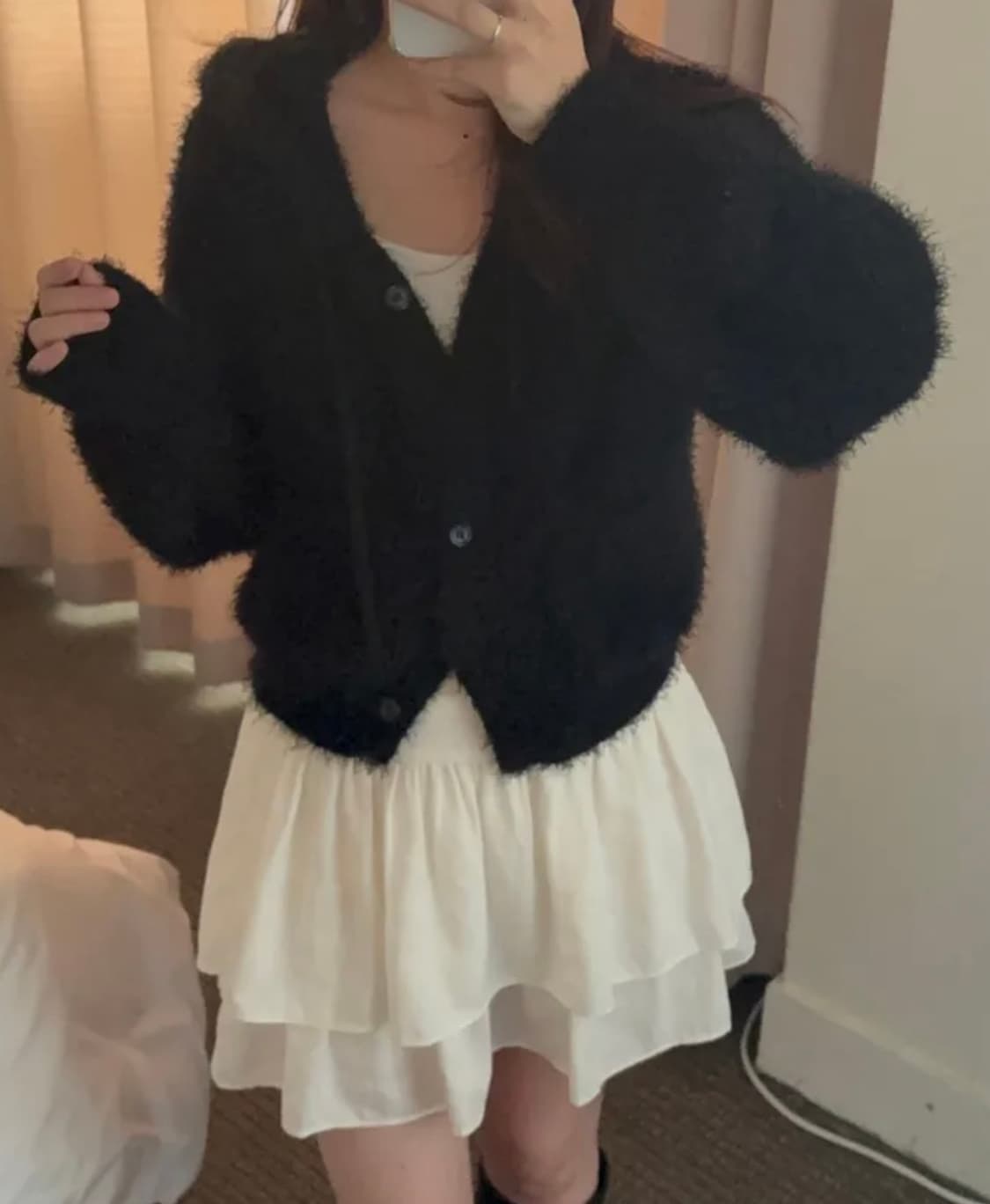 앙고라 솔잎 후드 가디건 상품이미지4