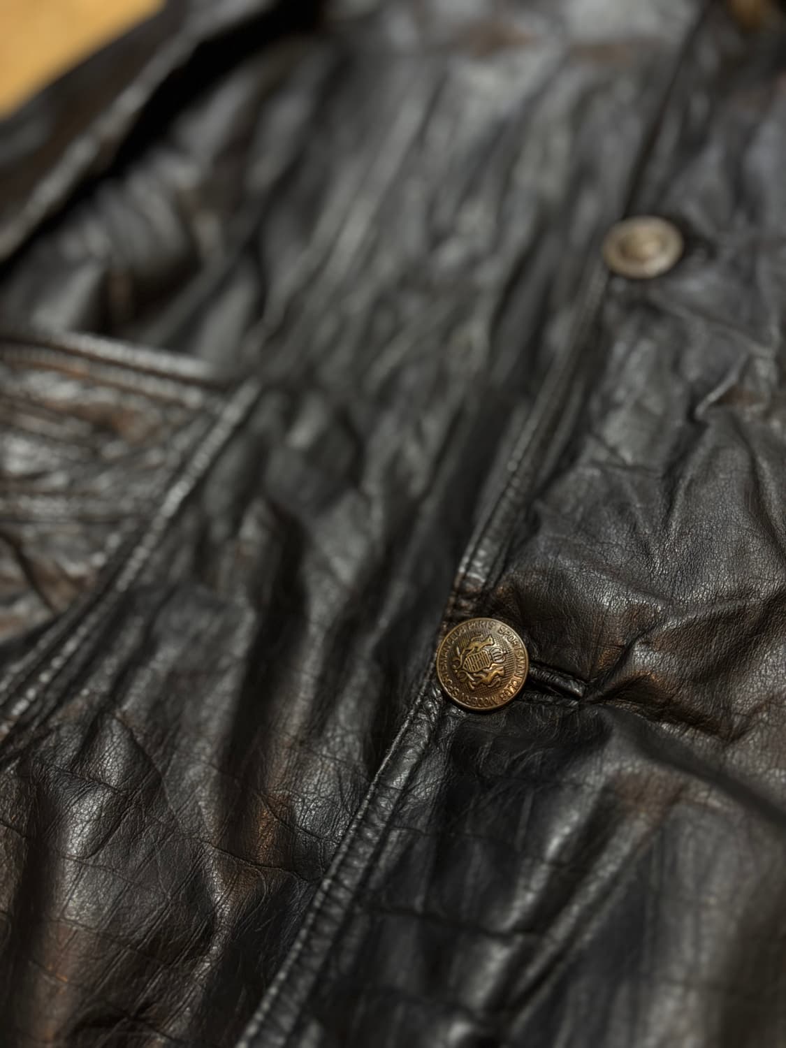 크로커다일 빈티지 가죽 자켓 상품이미지5