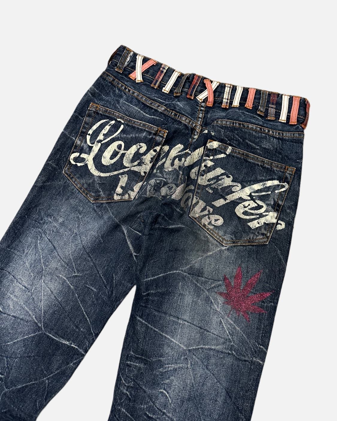NYLAUS beltloop detail printing jean 상품이미지6