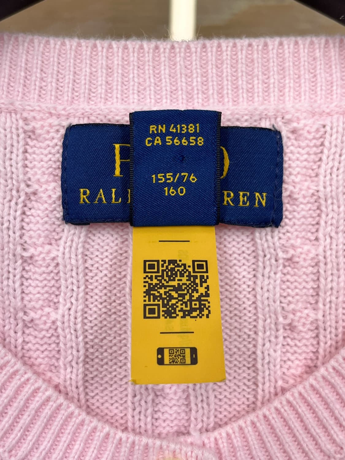 폴로 랄프로렌 QR 라벨 케이블 가디건 상품이미지6