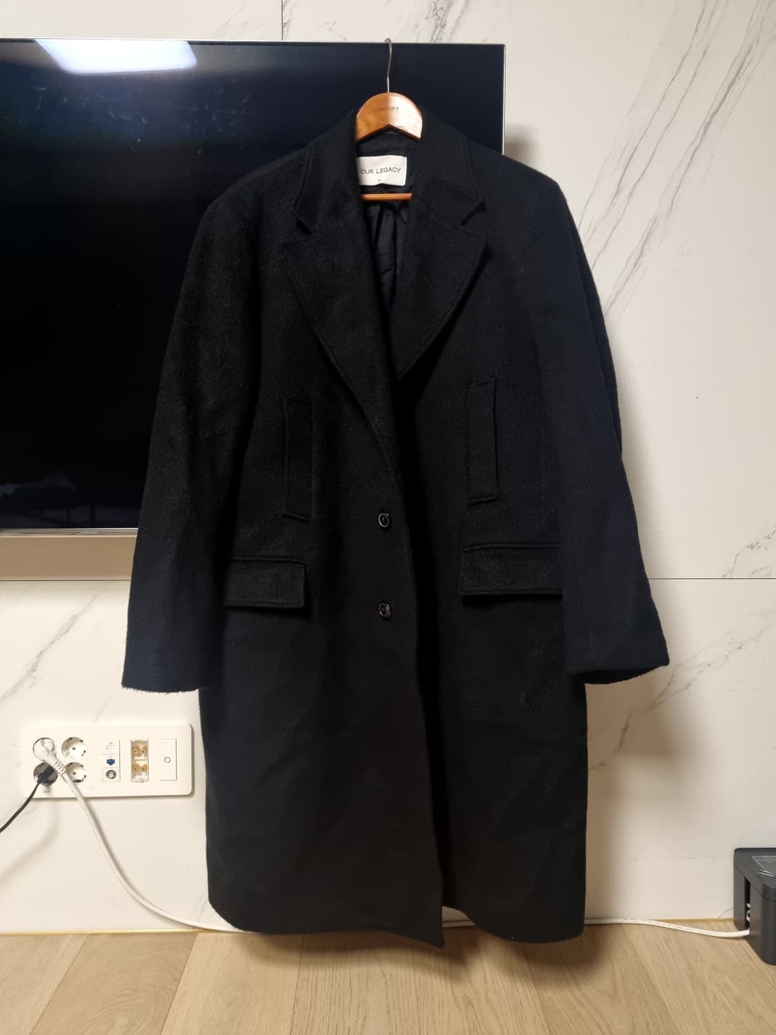 ✅ OUR LEGACY Cillium Wool Black Coat 상품이미지3