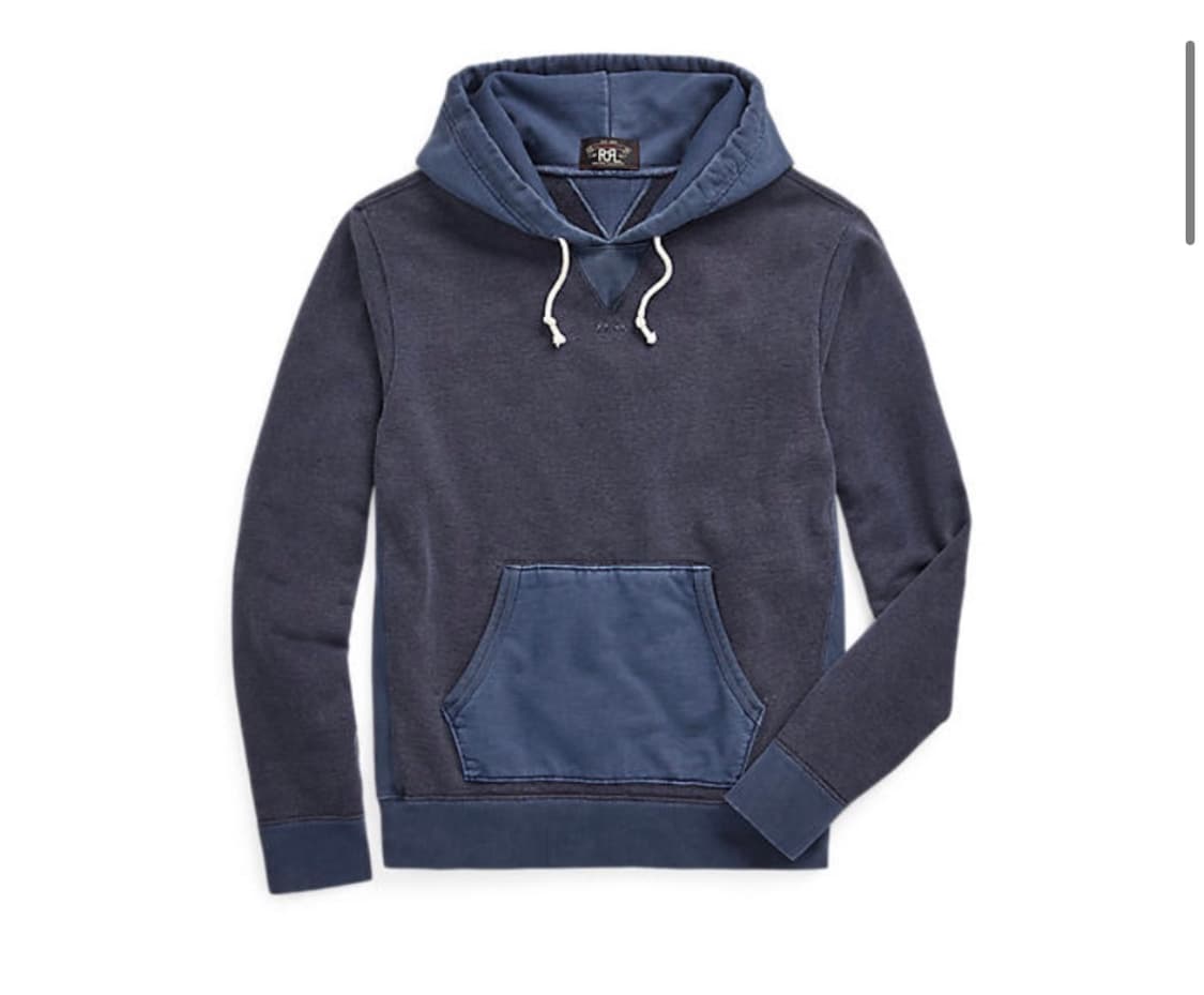 RRL 더블알엘 가먼트 다이 프렌치 테리 후디 L 사이즈 상품이미지1