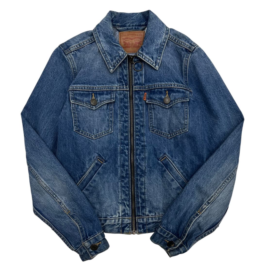리바이스 데님 지퍼 카라 자켓 S 상품이미지2