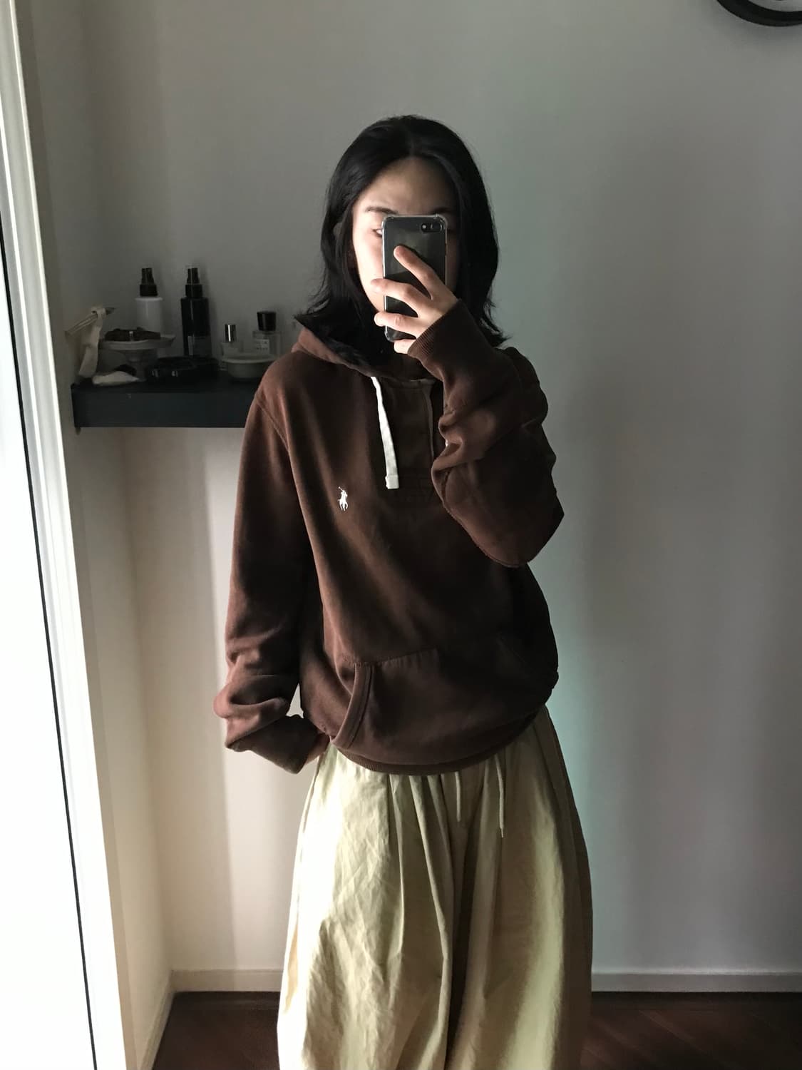 폴로 랄프로렌 포니 로고 브라운 후드티 상품이미지3